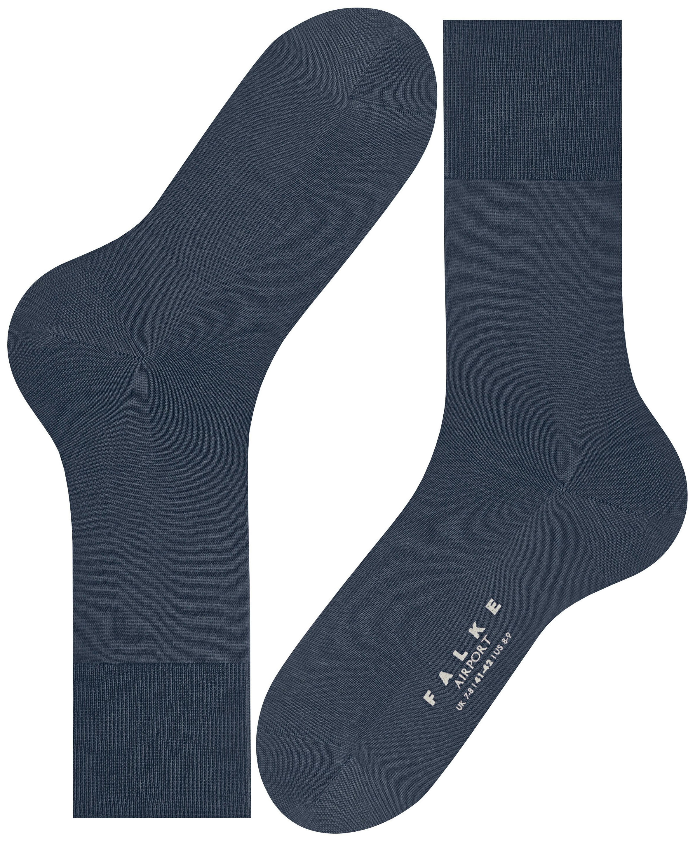 FALKE Heren Airport Sokken Dark Blue Melange