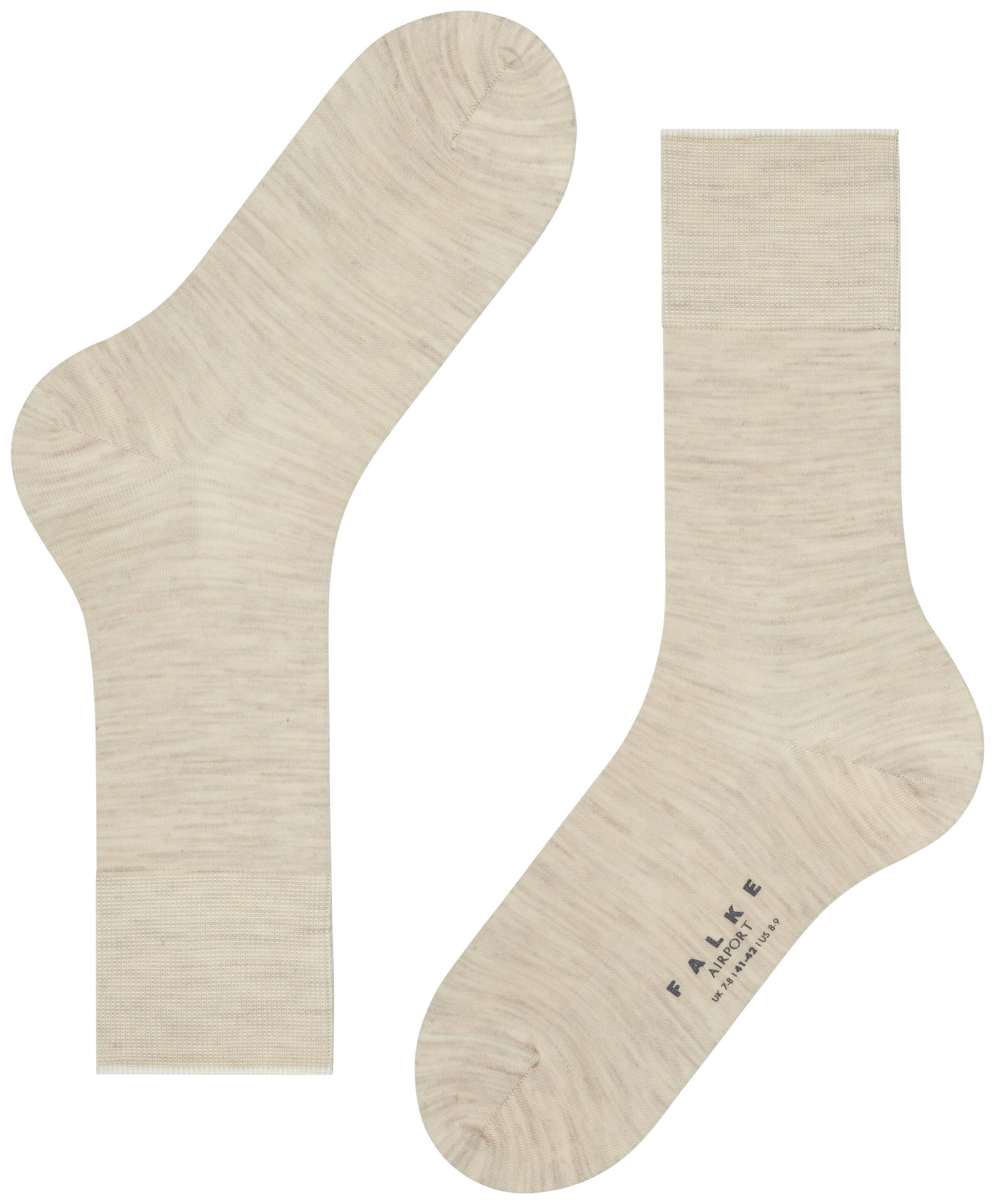 FALKE Heren Airport Sokken Beige Melange