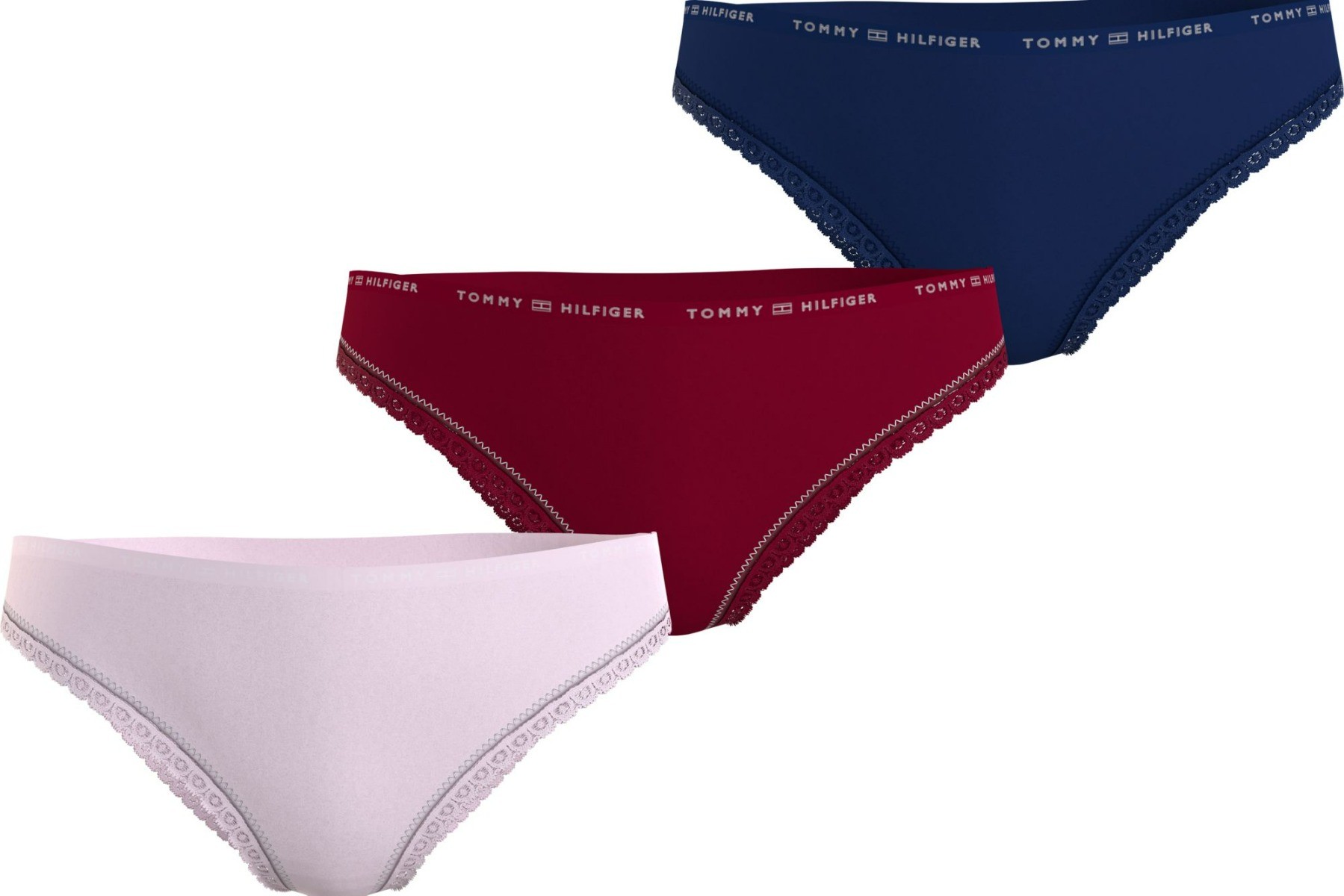 Dames Slip 3-Pack Roze/Blauw