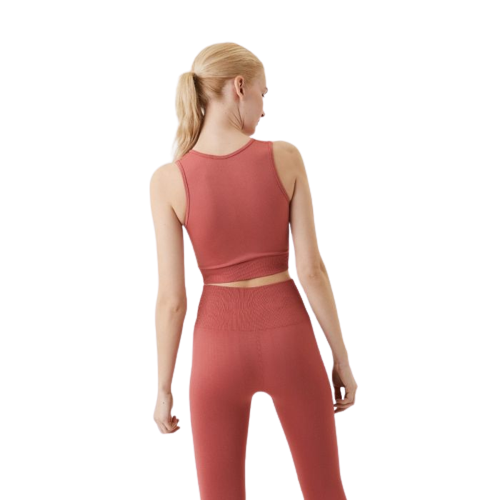 Dames Seamless Crop Top Oud Roze