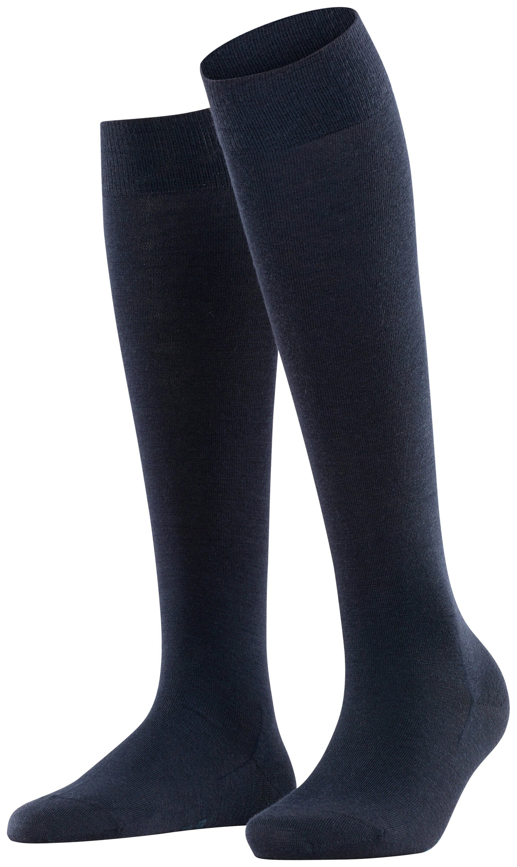 FALKE Dames Softmerino Kniekousen Blauw