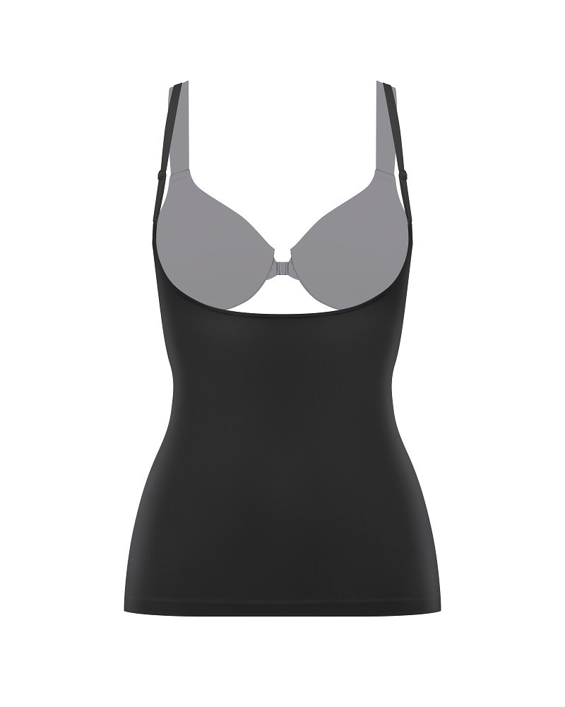 Dames Suit Your Fancy - Open Bust Camisole Very Black