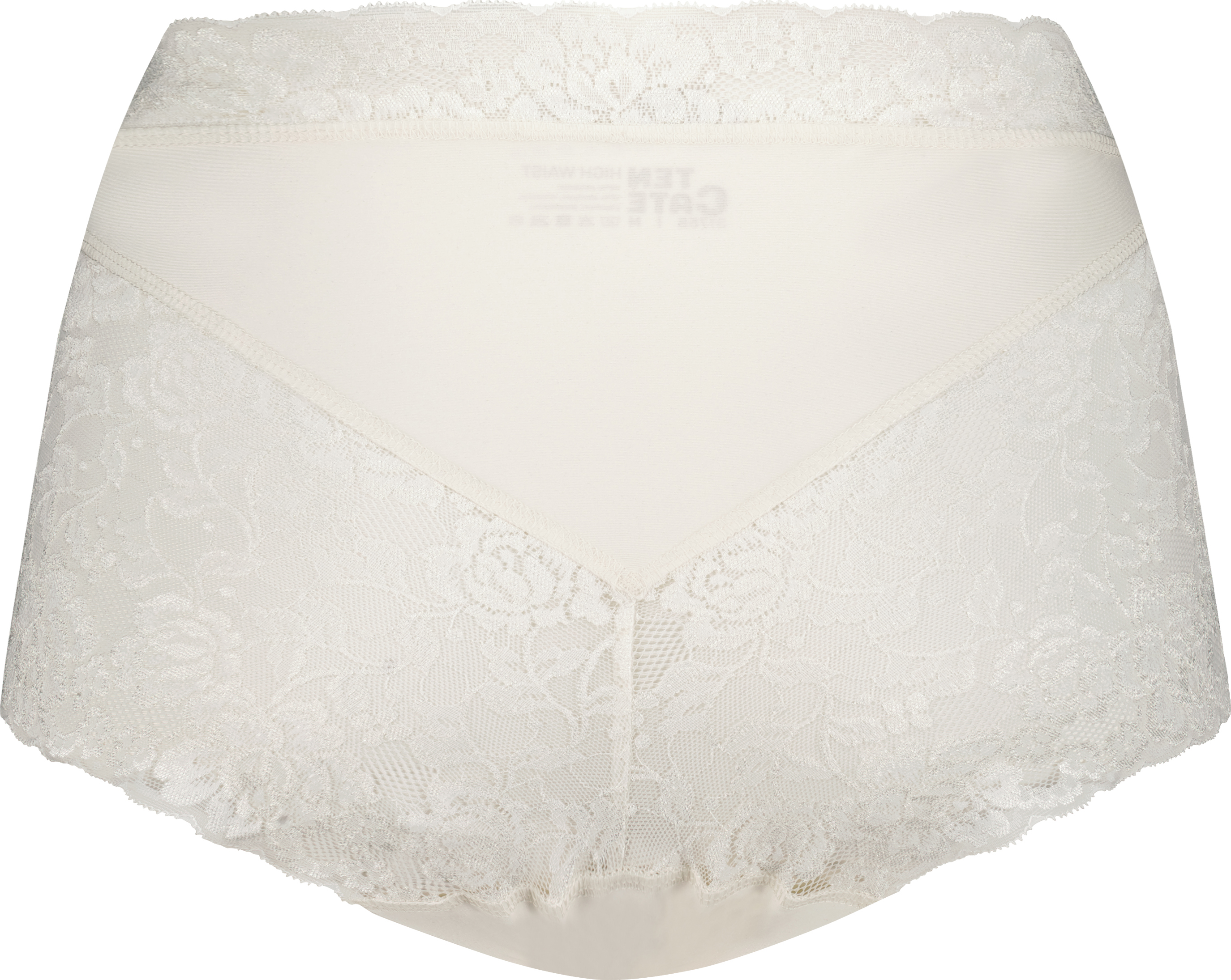 Secrets Dames High Waist Met Kant Off White