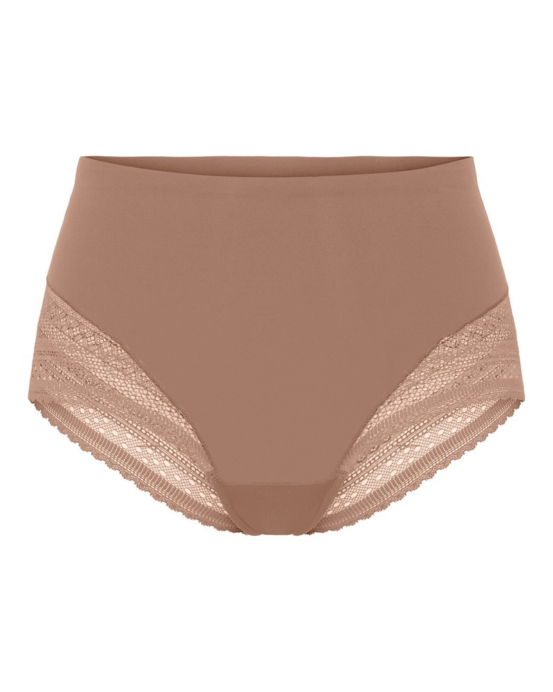 Dames Undie-tectable - Illusion Lace Hi-Hipster Cafe au Lait