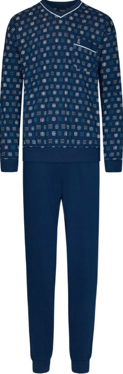 Heren Pyjama,Pants Cuff dark blue