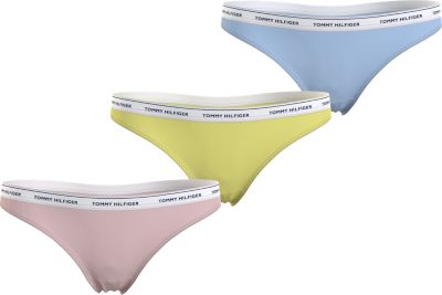 Dames Premium Essentials Thong 3-Pack Roze