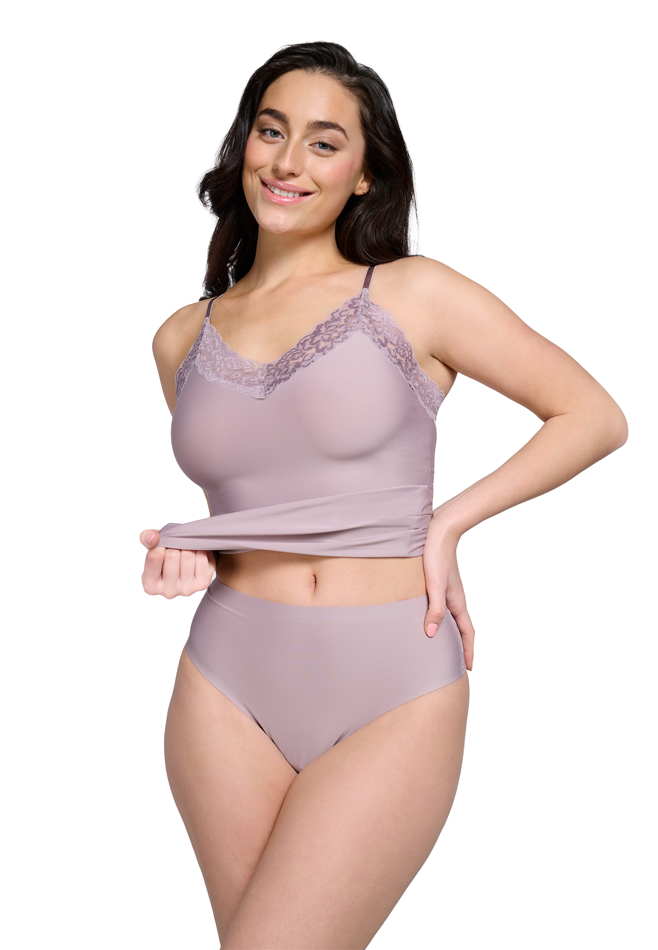 Ten Cate Secrets Lace Dames Spaghetti Top Soft Taupe
