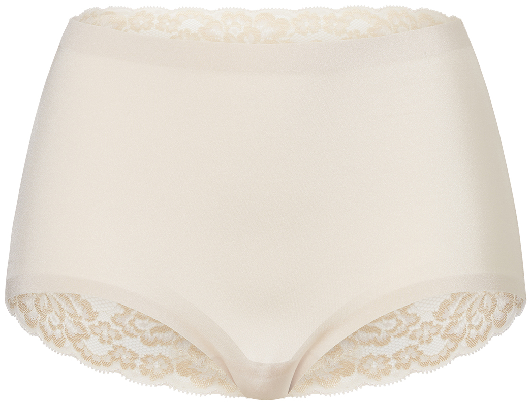 Secrets Lace Dames High Waist Shiny Almond