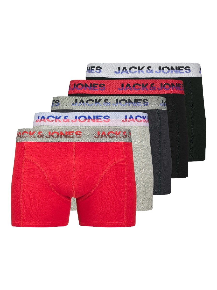 Heren Jacjadon Solid Trunks 5-Pack Box Donkerblauw