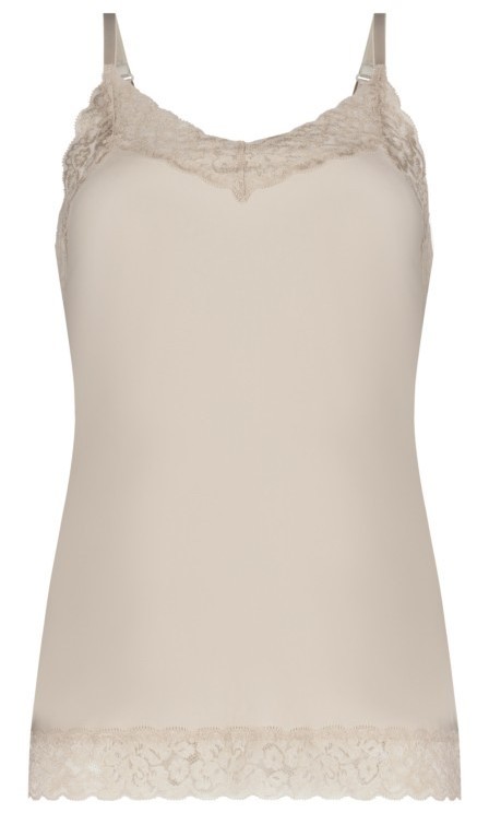 Secrets Dames Spaghetti Top Met Kant Almond