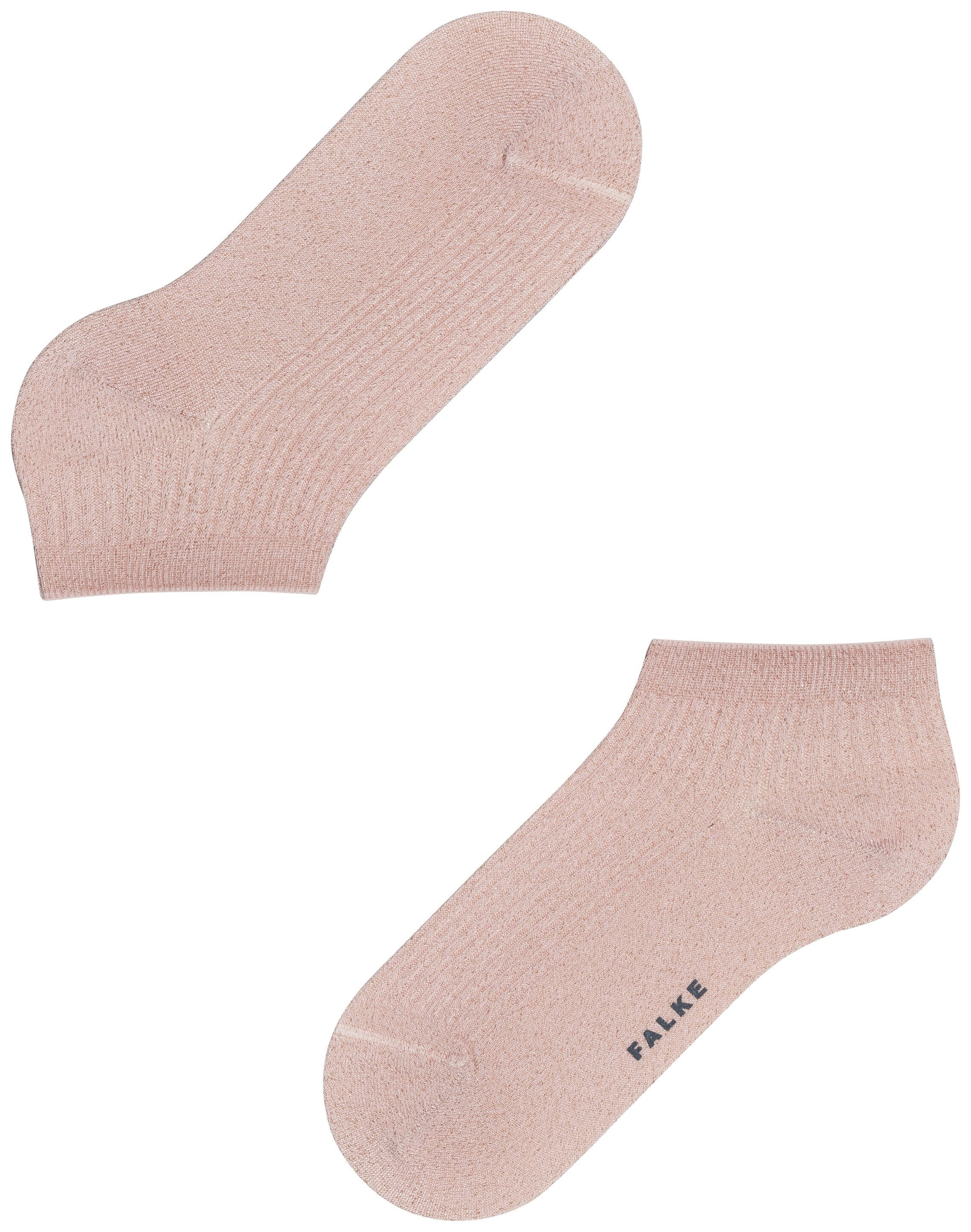 FALKE Dames Shiny Rib Sneakersokken Roze