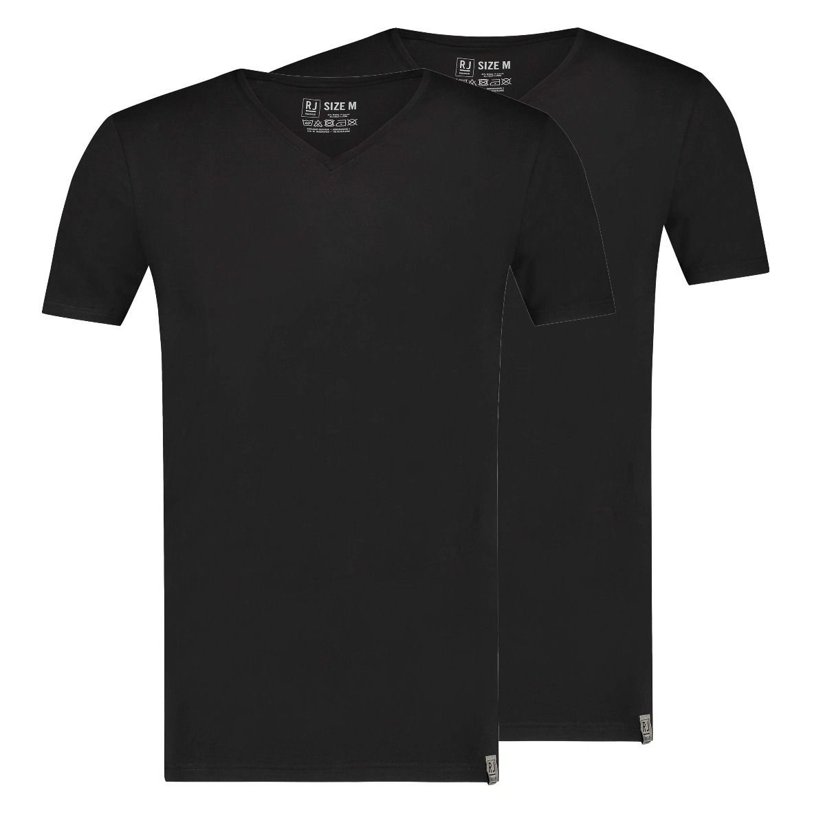 Heren Good Life 2-Pack V-Neck Shirt Athens Zwart