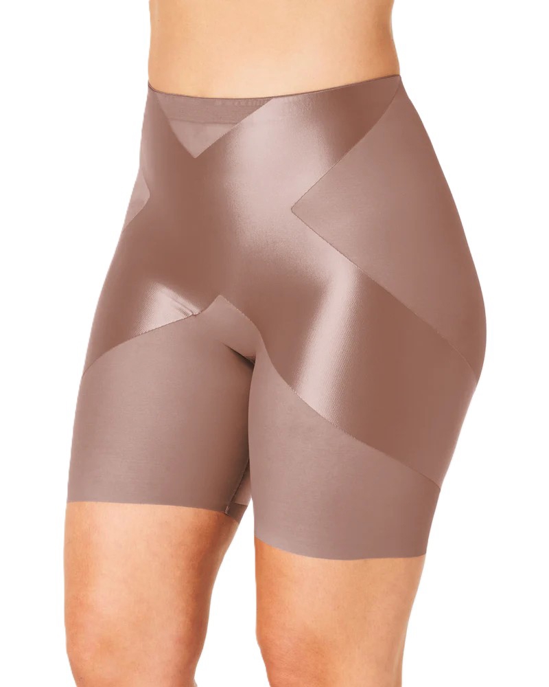 Spanx Dames SPANXshape SatinX Midthigh Short Cafe au Lait