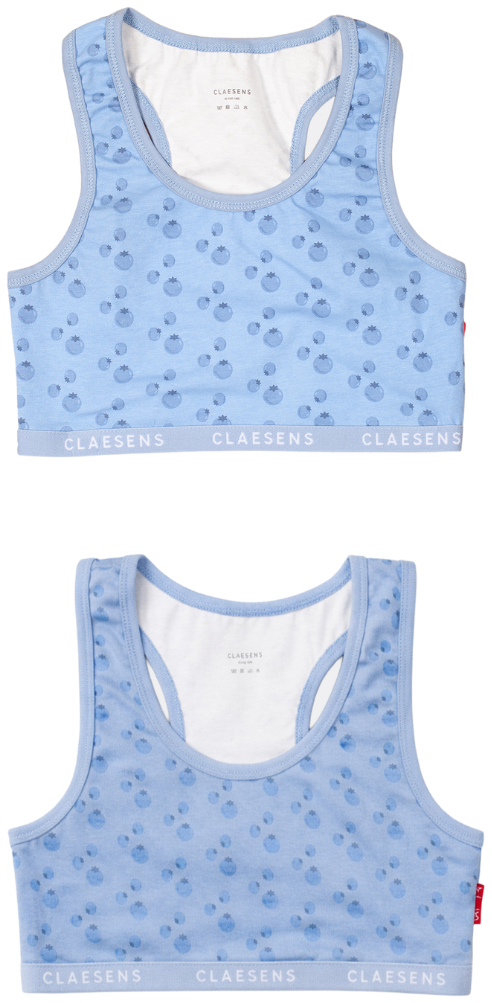 Claesens Meisjes Croptop 2-Pack Blueberry