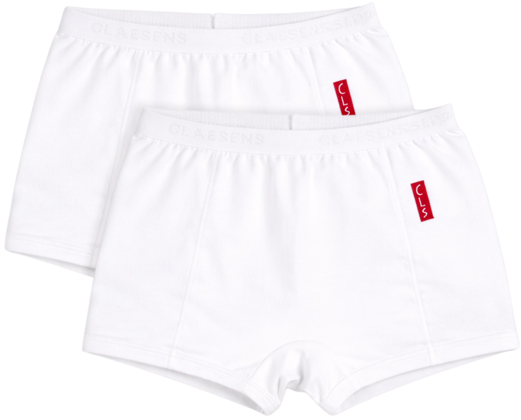 Claesens Meisjes Boxershort 2-Pack Wit