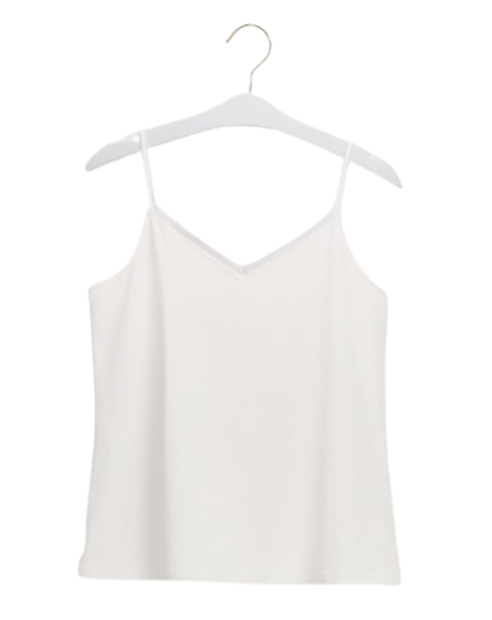 Dames Perfect Line Cotton Top White