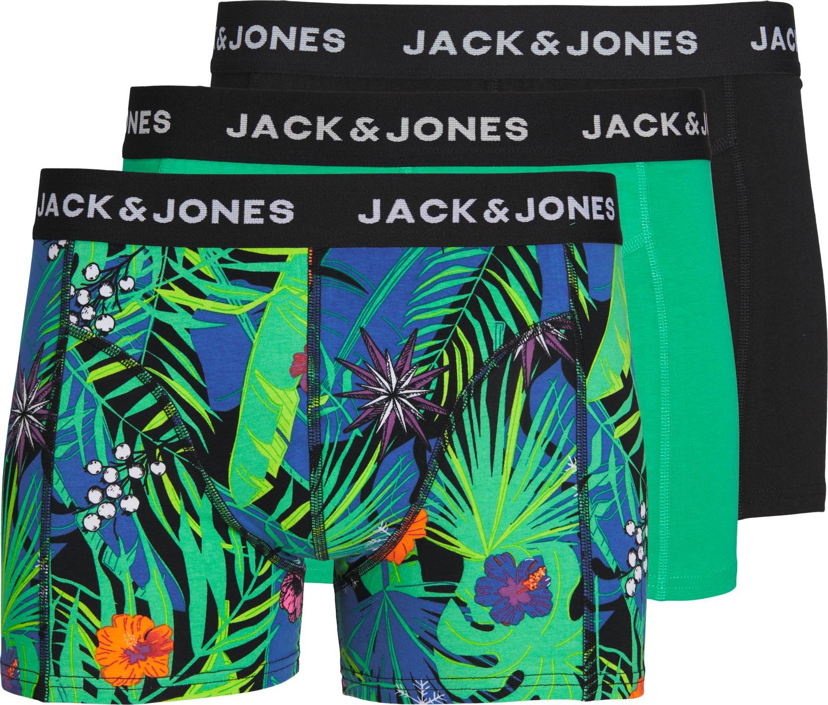 Heren Jacflower Mix Trunks 3 Pack Blue Iolite