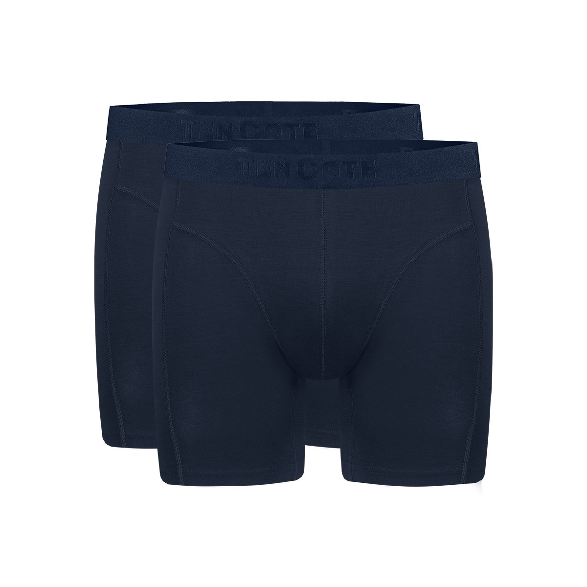 Ten Cate Basics Bamboo Viscose Heren Short Long 2-Pack Navy 159