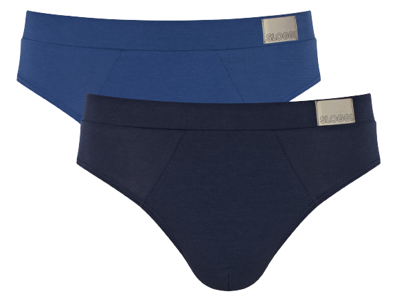 Heren GO 2-Pack Natural Brief Blauw