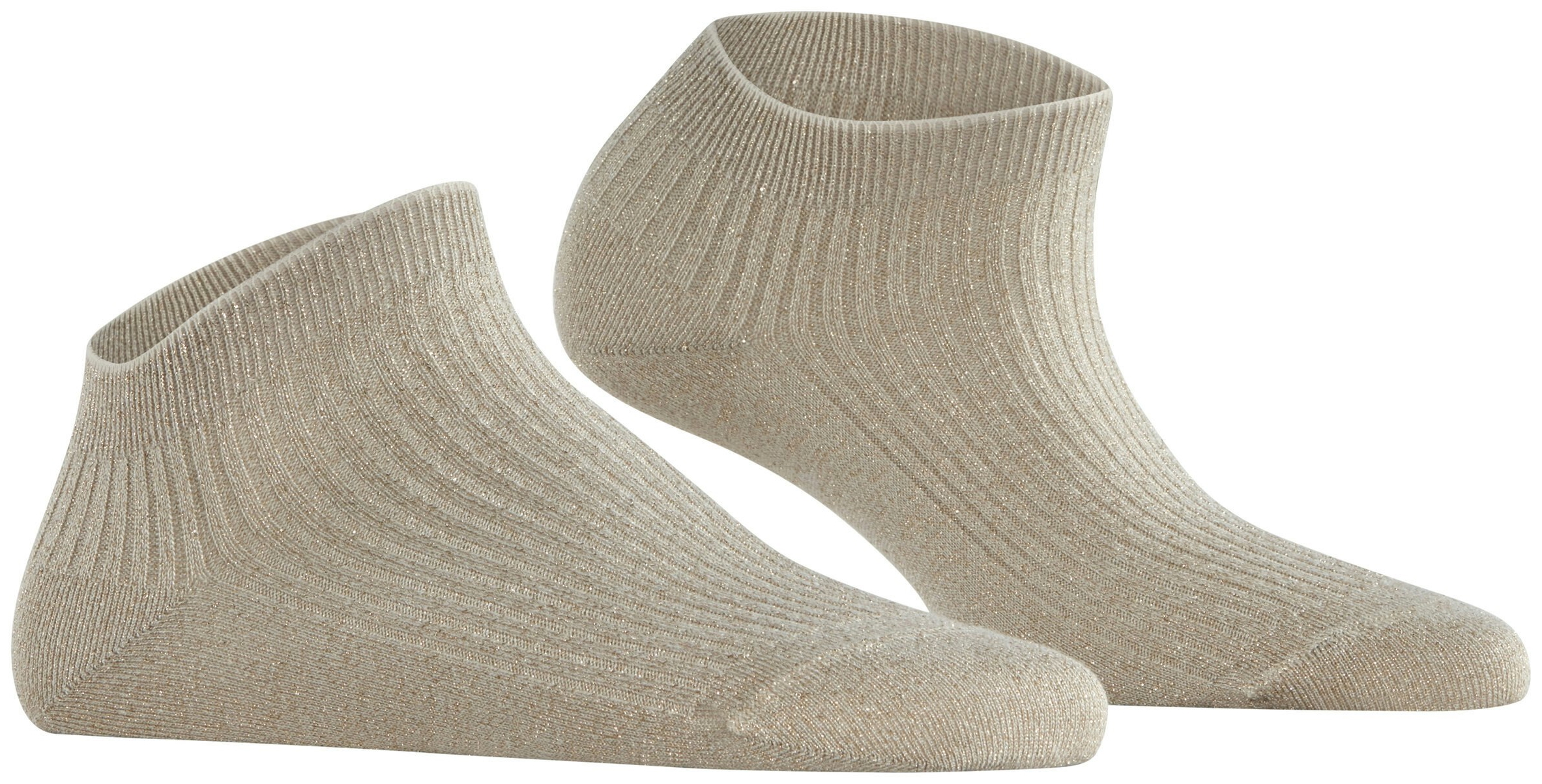 FALKE Dames Shiny Rib Sneakersokken Grijs