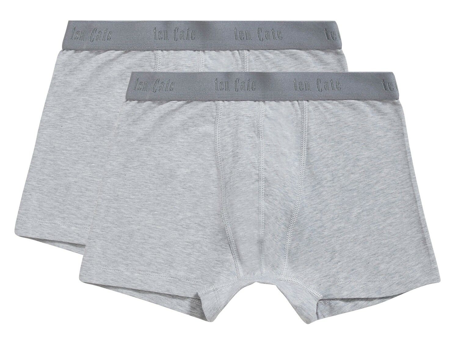 Jongens Organic Cotton Stretch 2-Pack Shorts Light Grey Melee