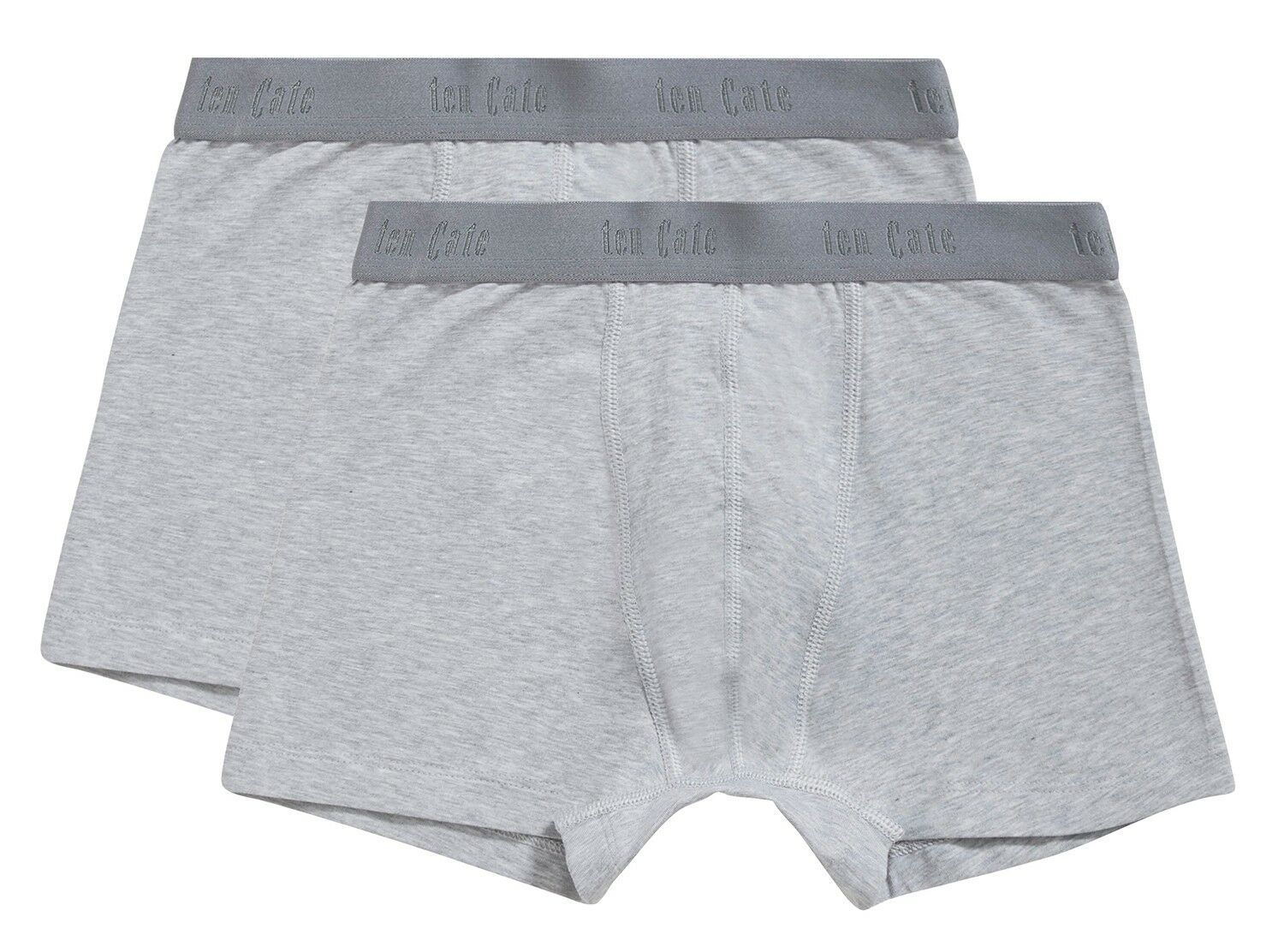 Basics Organic Cotton Stretch Jongens Short 2-Pack Light Grey Melee