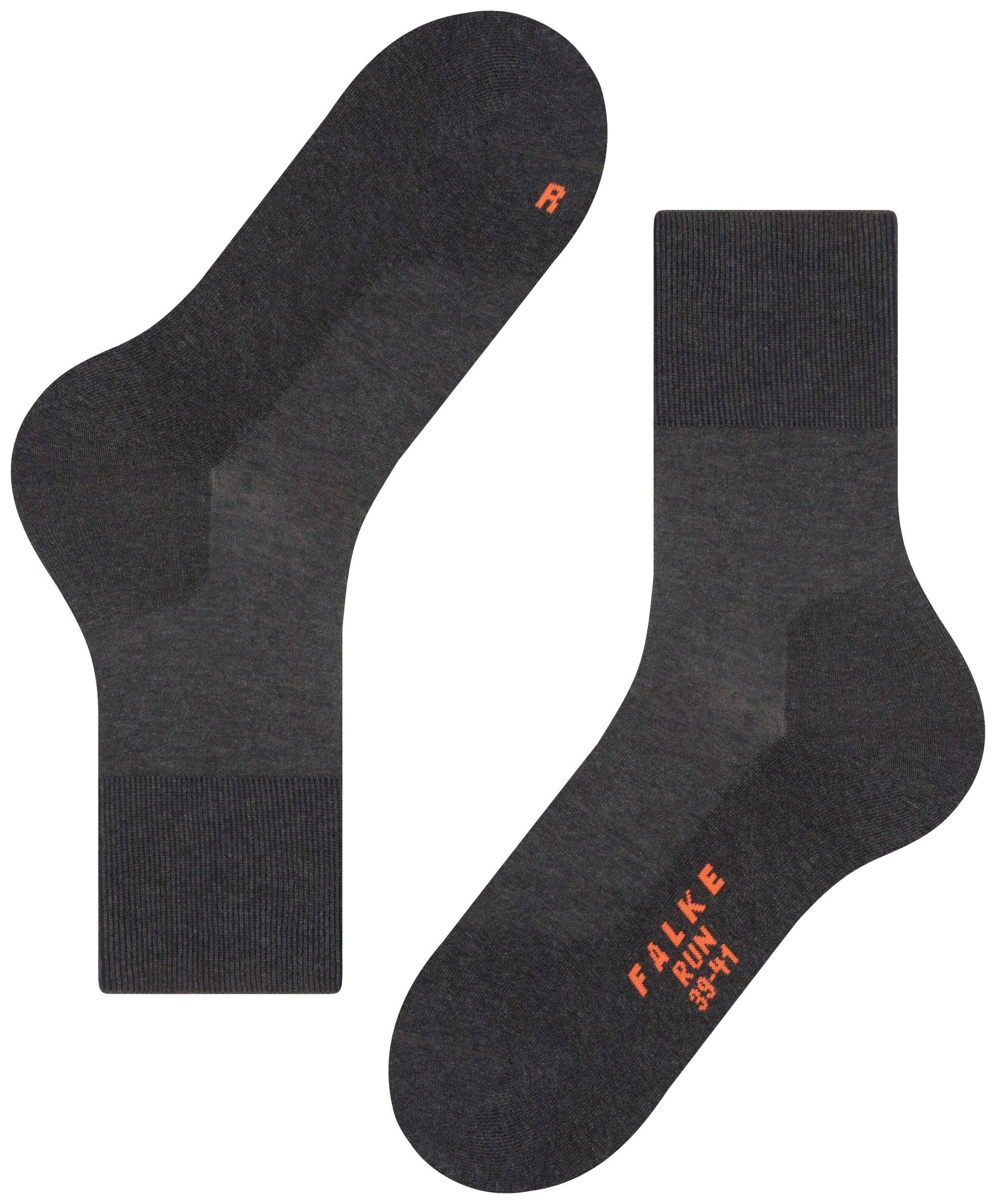 FALKE Unisex Run Sokken Donker Grijs