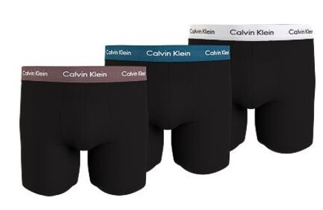 Heren Cotton Stretch Boxer Brief 3 Pack Zwart