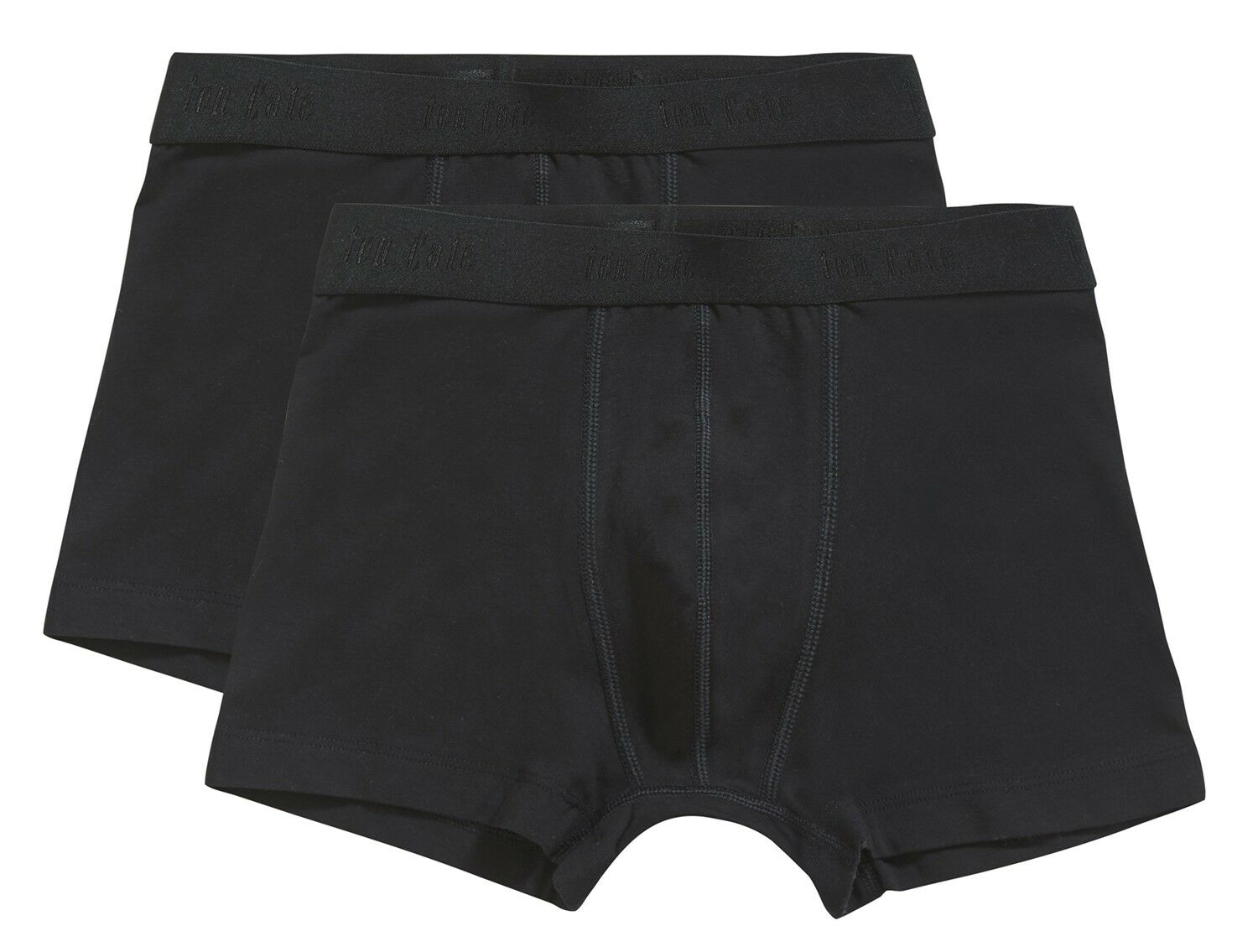 Basics Organic Cotton Stretch Jongens Short 2-Pack Zwart