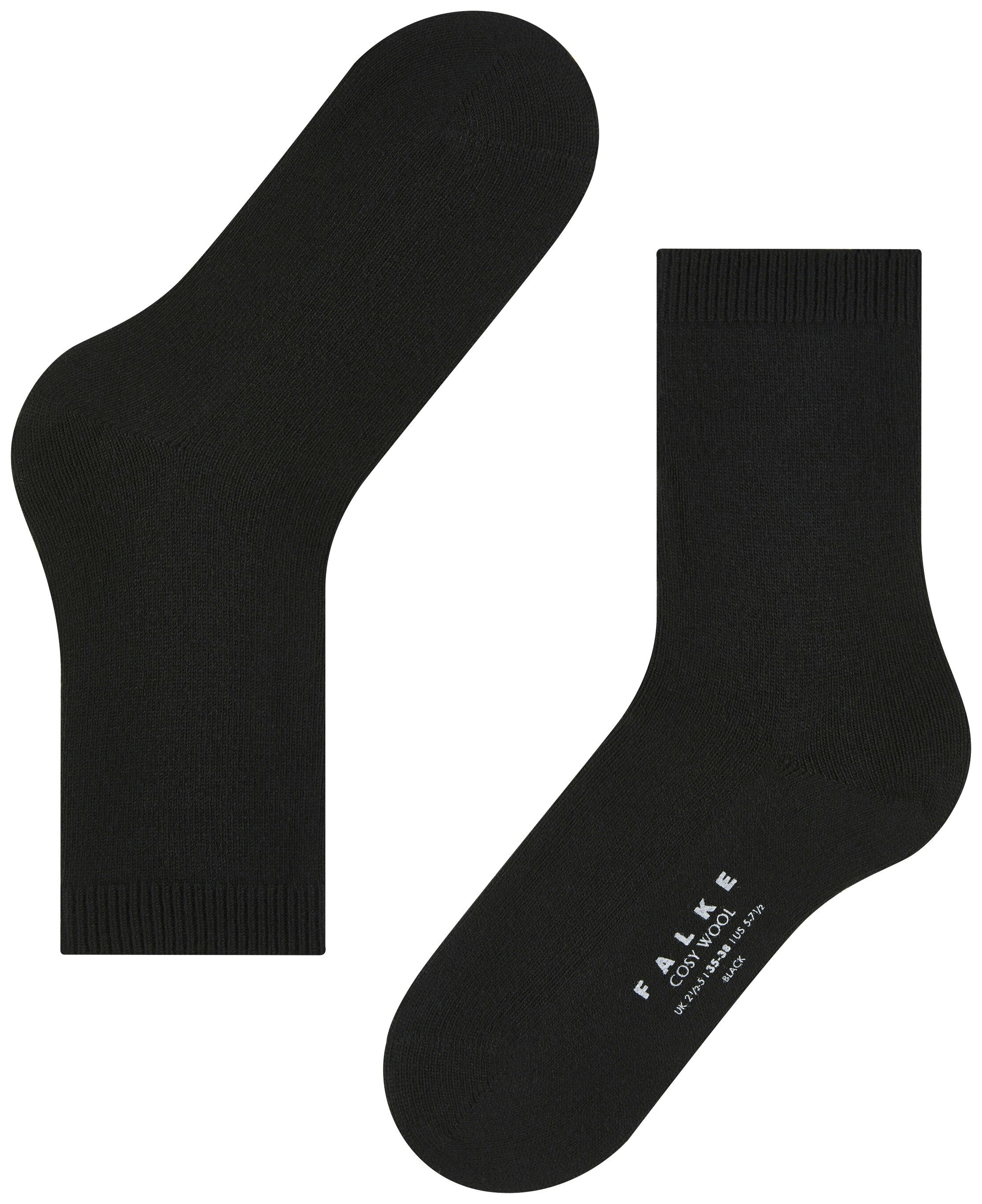 FALKE Dames Cosy Wool Sokken Zwart