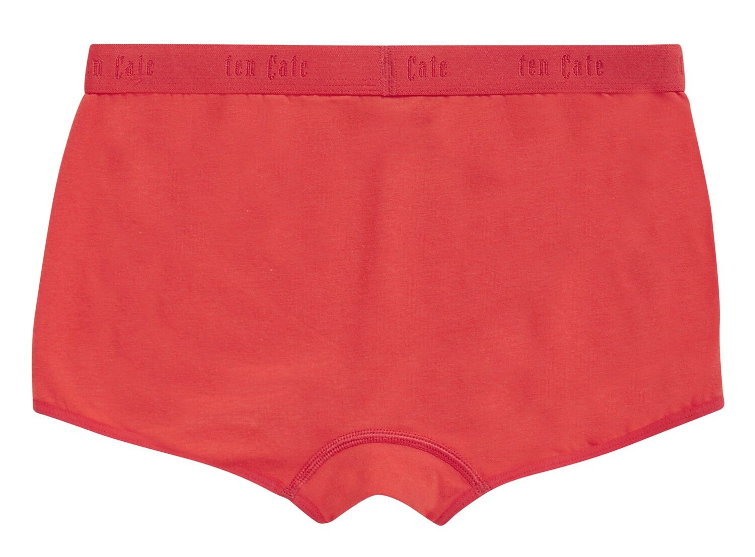 Meisjes Basics Organic Cotton Stretch 2-Pack Short Rood