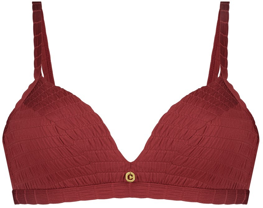 Beach Dames Bikinitop Shiny Rouge