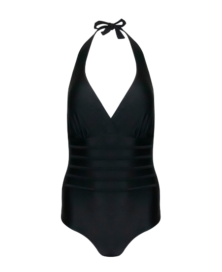 Dames Shaping Halter Badpak Zwart