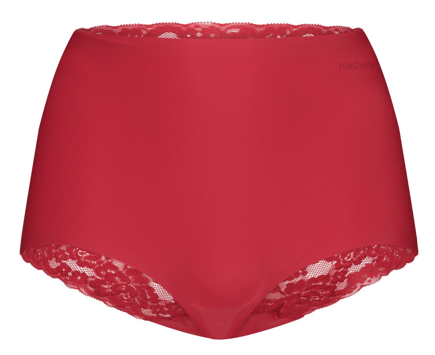 Secrets Dames High Waist Met Kant Rood