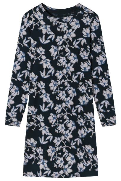 Contemporary Nightwear Dames Slaapshirt Bloemenprint Navy