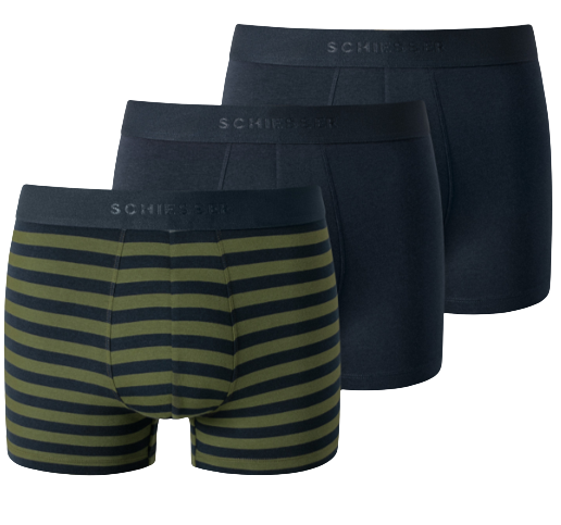 95/5 Heren Boxershort 3-Pack Groen/Donkerblauw