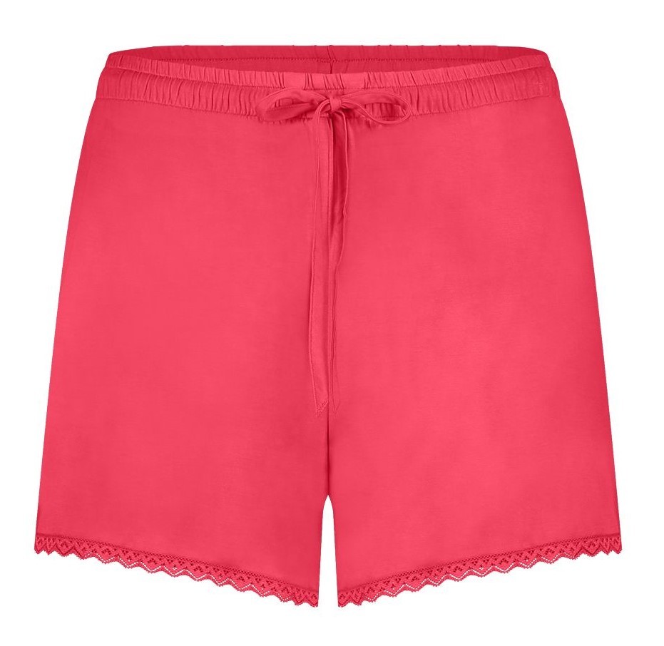 Secrets Modal Dames Short Met Kant Rasberry