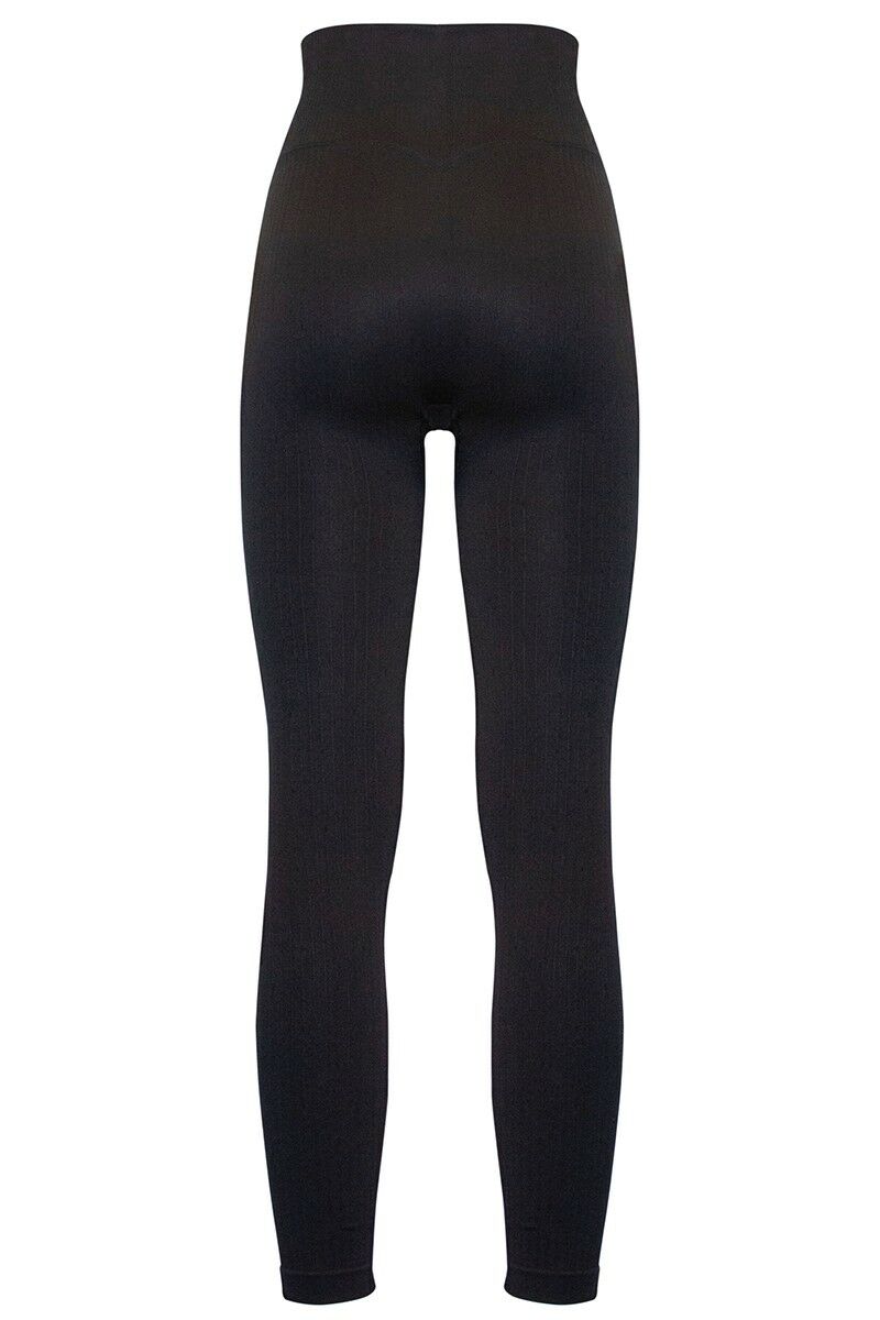 Dames High Waisted Legging Zwart