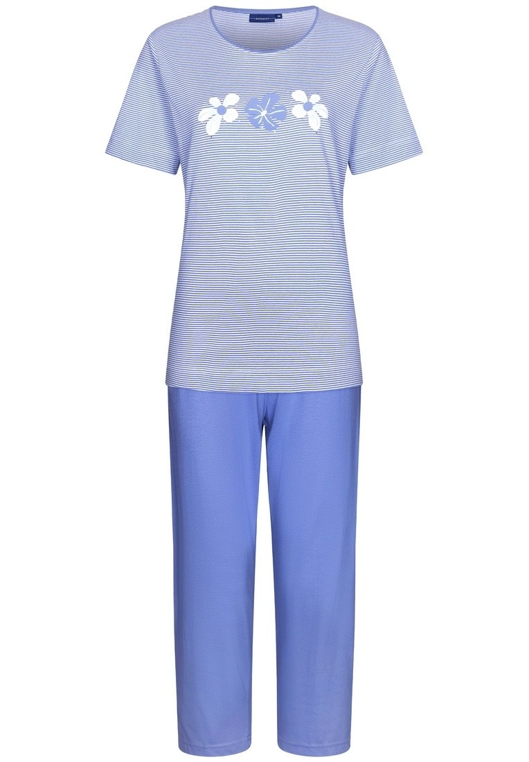 Dames Pyjama Capri Pants Blauw
