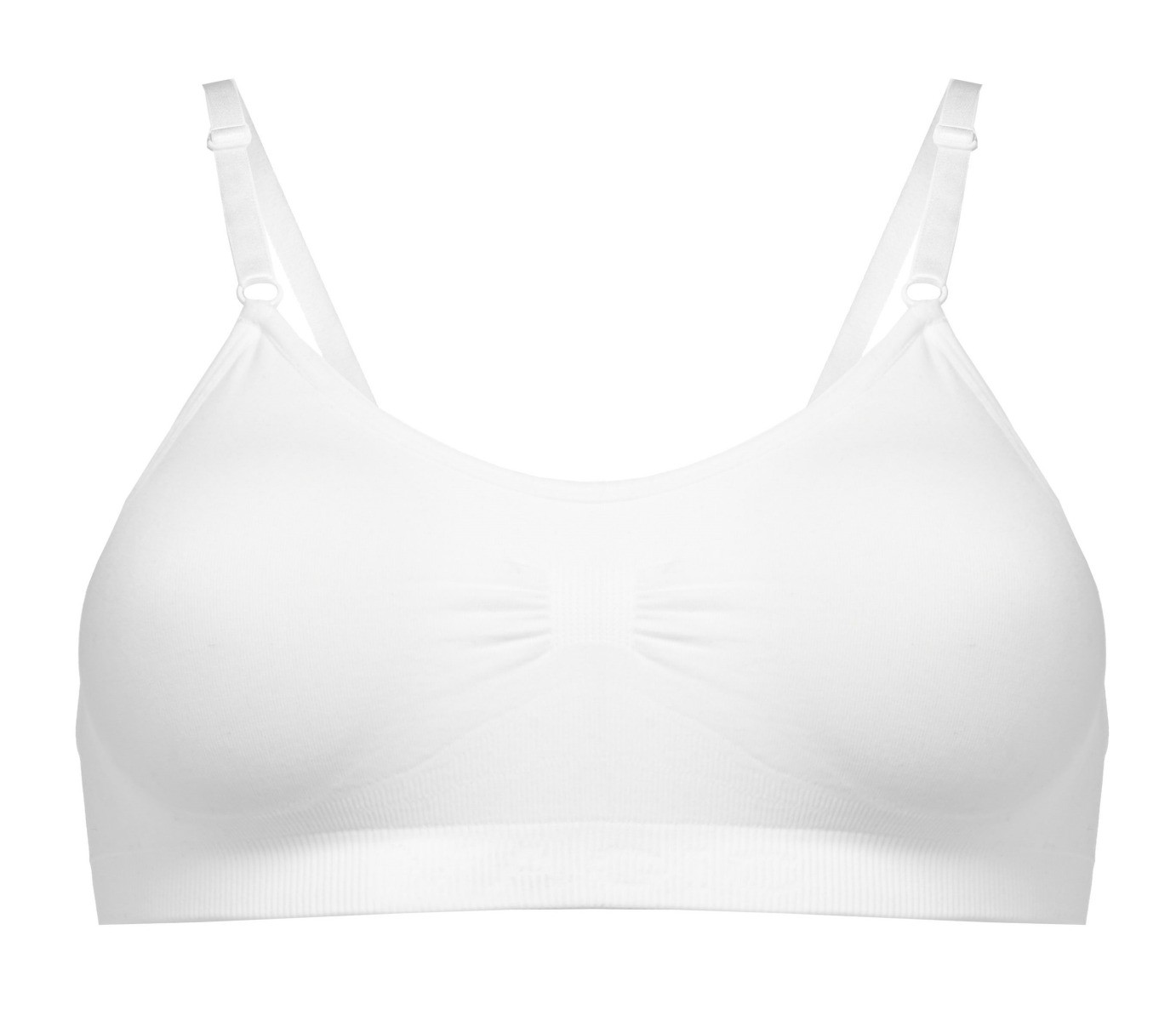 Dames Comfort Bra With Spaghetti Straps White