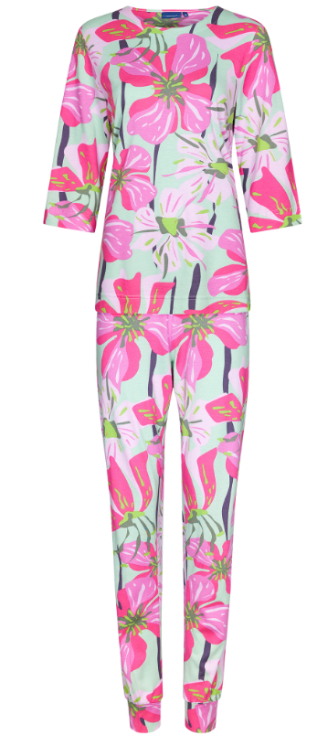 Dames 3/4 Sleeve + Long Pants Groen