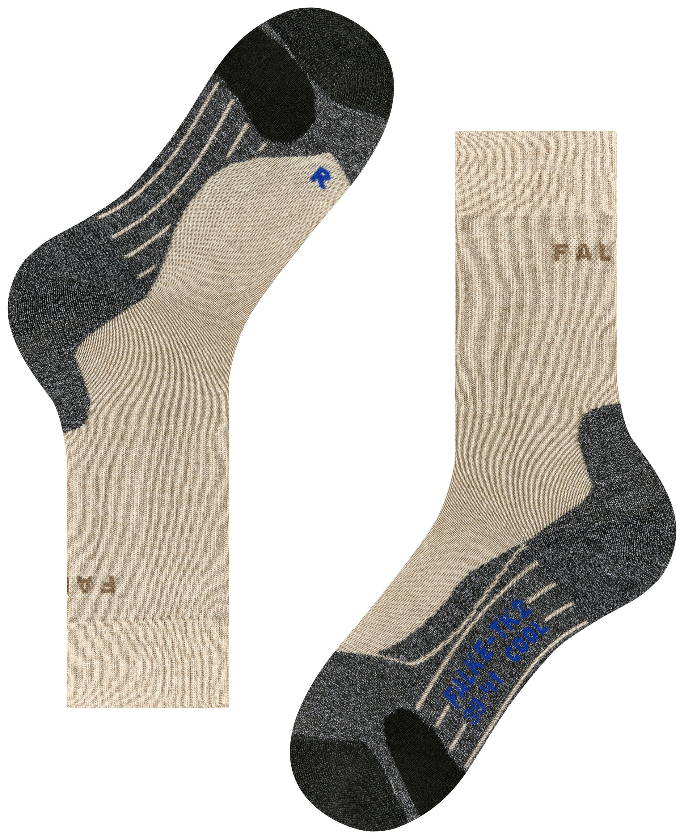 FALKE Dames TK2 Explore Cool Wandelsokken Nature Melange