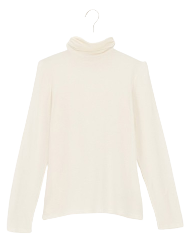 Dames Turtle Neck Long Sleeve Ivory