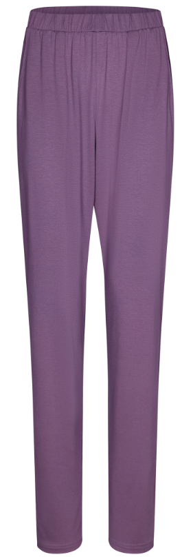 Dames Luxe Pyjama Long Pants Donker Paars