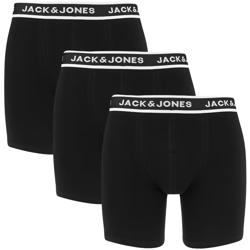 Heren Jacsolid Boxer Briefs 3-Pack Black
