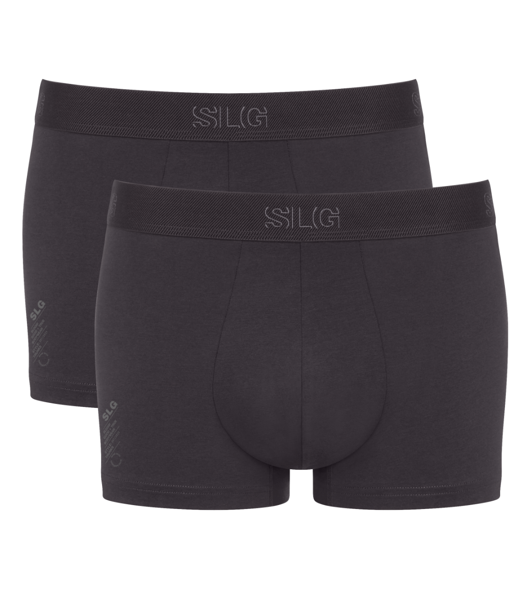MEN SLG Base Heren Trunk 2-Pack Charcoal MEN SLG Base Heren Trunk 2-Pack Charcoal