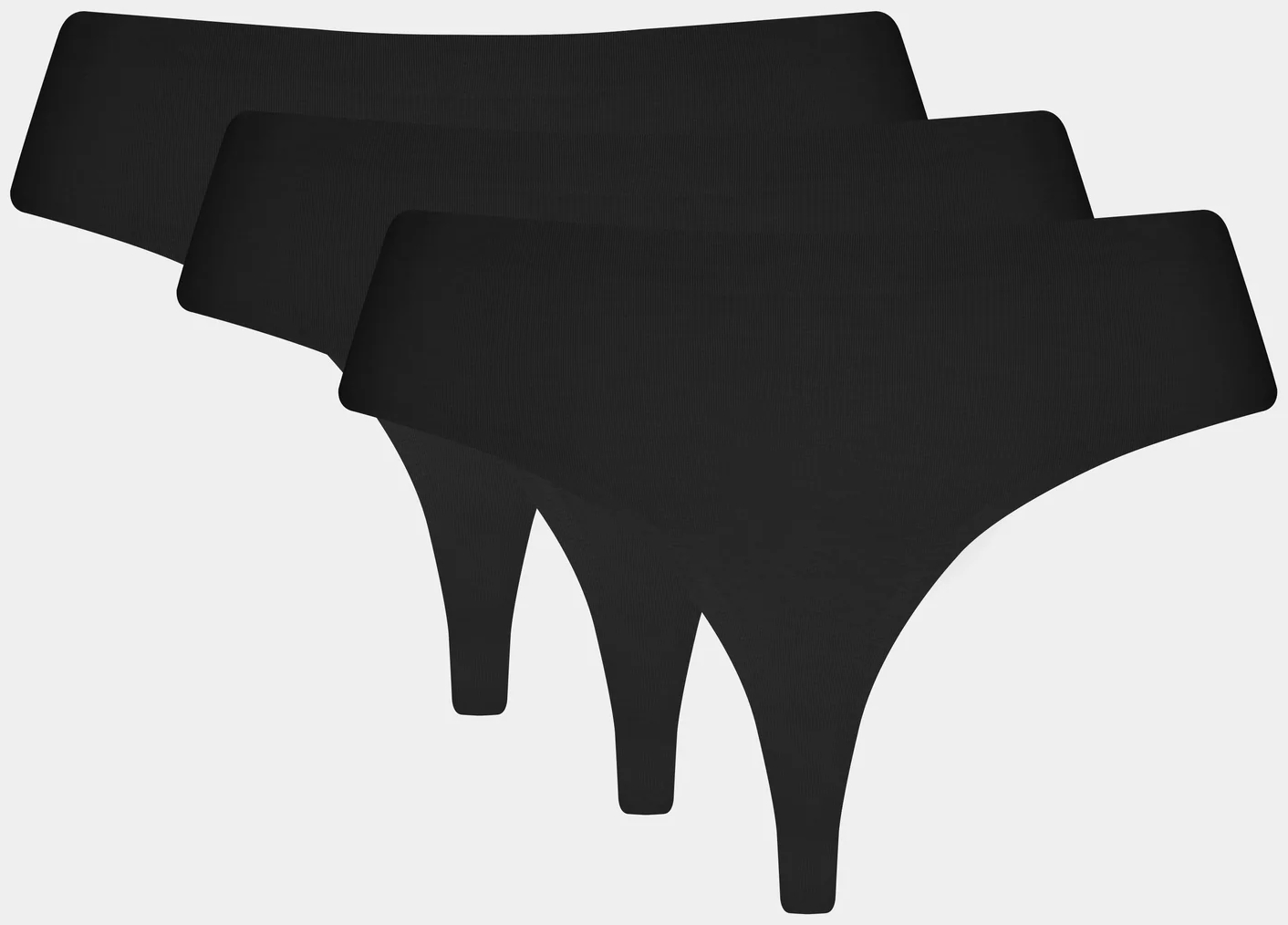 MAGIC Bodyfashion Dames Bare To Go Thong (3-pack) Black