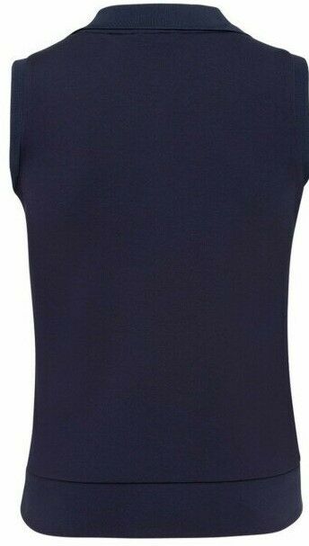 Dames Mouwloze Polo Donkerblauw