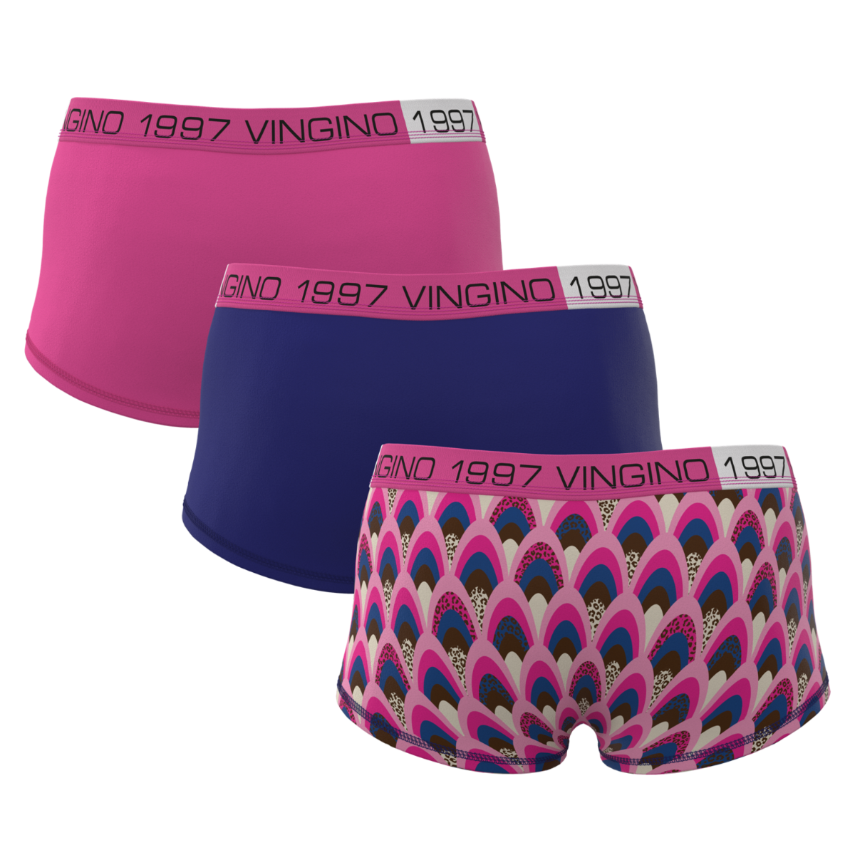 Meisjes 3-Pack Hipster Neon Pink