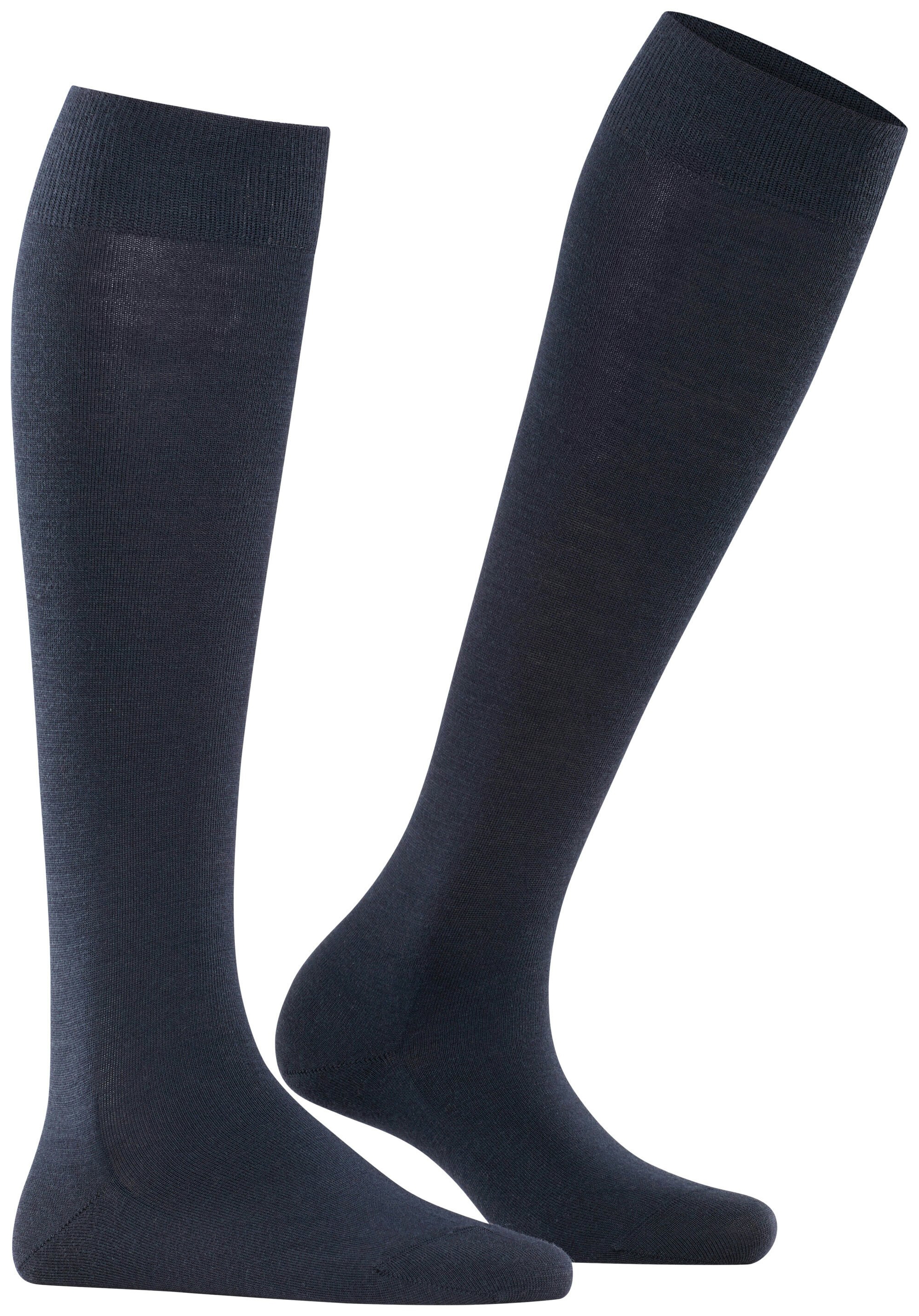 FALKE Dames Softmerino Kniekousen Blauw